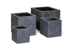Plantenbak Arizona Cubi - L23 X B23 X H23cm - Donkergrijs 6 Plantenbak Arizona Cubi - L23 X B23 X H23cm - Donkergrijs -Buitentuinonderhouds Winkel arizona cubi graphite w23h23 plantenbak 6 8