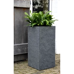 Plantenbak Arizona Cubihi - L40 X B40 X H80cm - Donkergrijs 5 Plantenbak Arizona Cubihi - L40 X B40 X H80cm - Donkergrijs -Buitentuinonderhouds Winkel arizona cubihi graphite w40h80 plantenbak 6