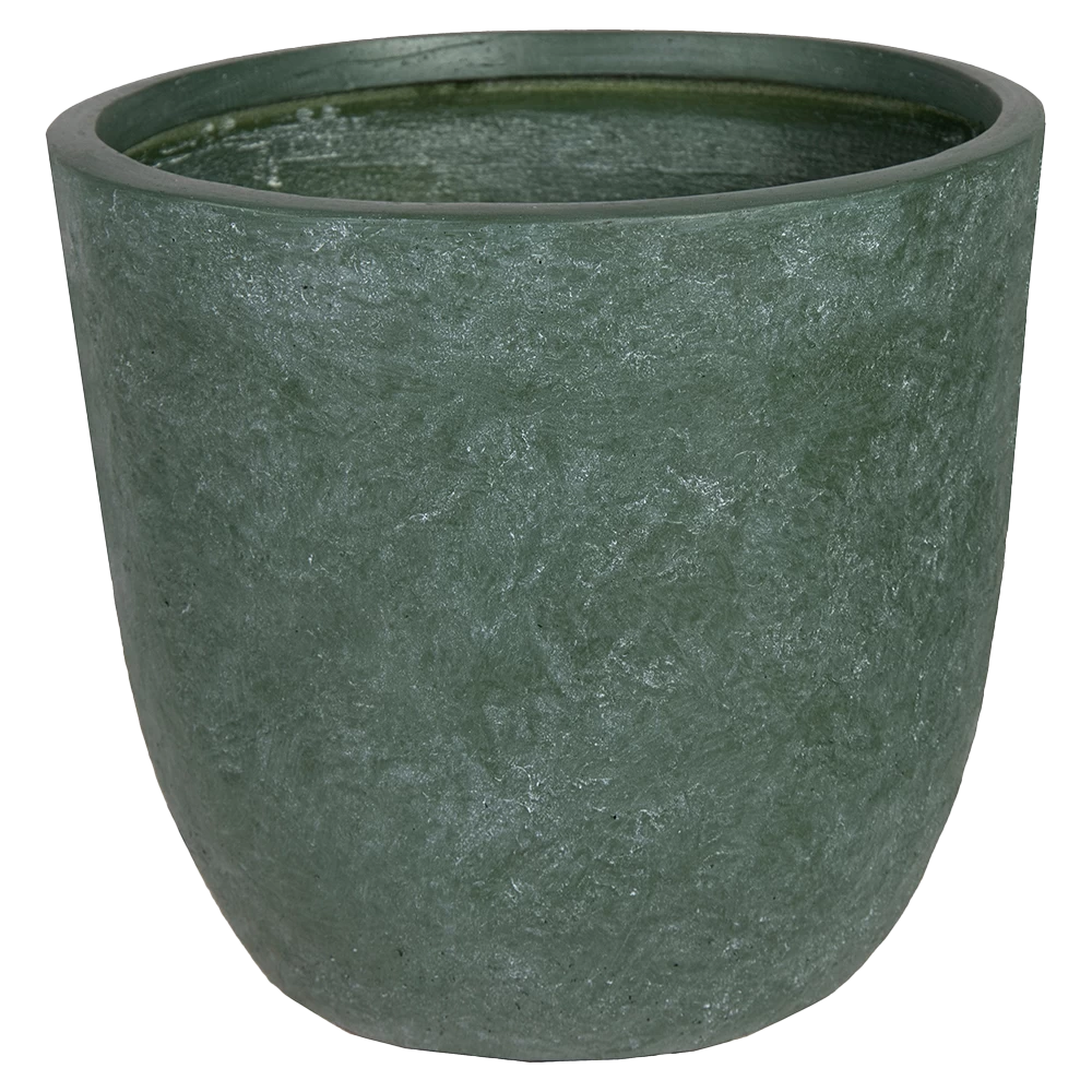 Bloempot Arizona Egg Cypress Wash - D39 X H38cm - Groen 3 Bloempot Arizona Egg Cypress Wash - D39 X H38cm - Groen