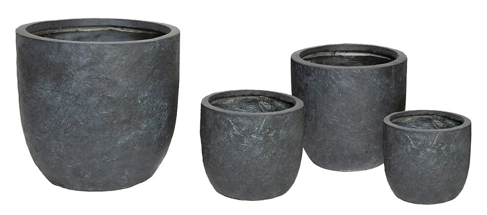 Bloempot Arizona Egg - D32 X H31cm - Donkergrijs 4 Bloempot Arizona Egg - D32 X H31cm - Donkergrijs - Afbeelding 2