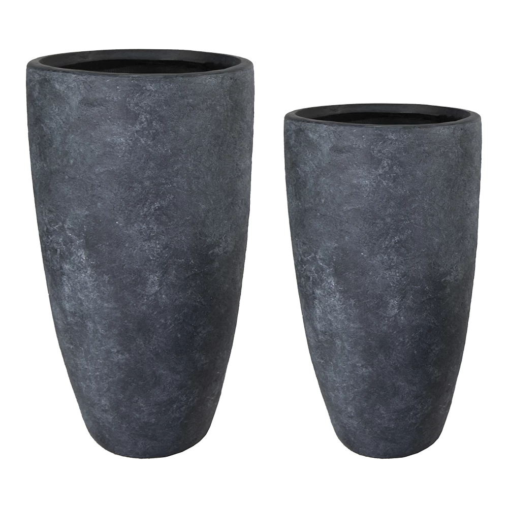 Bloempot Arizona High Vase - D34 X H66cm - Donkergrijs 4 Bloempot Arizona High Vase - D34 X H66cm - Donkergrijs - Afbeelding 2