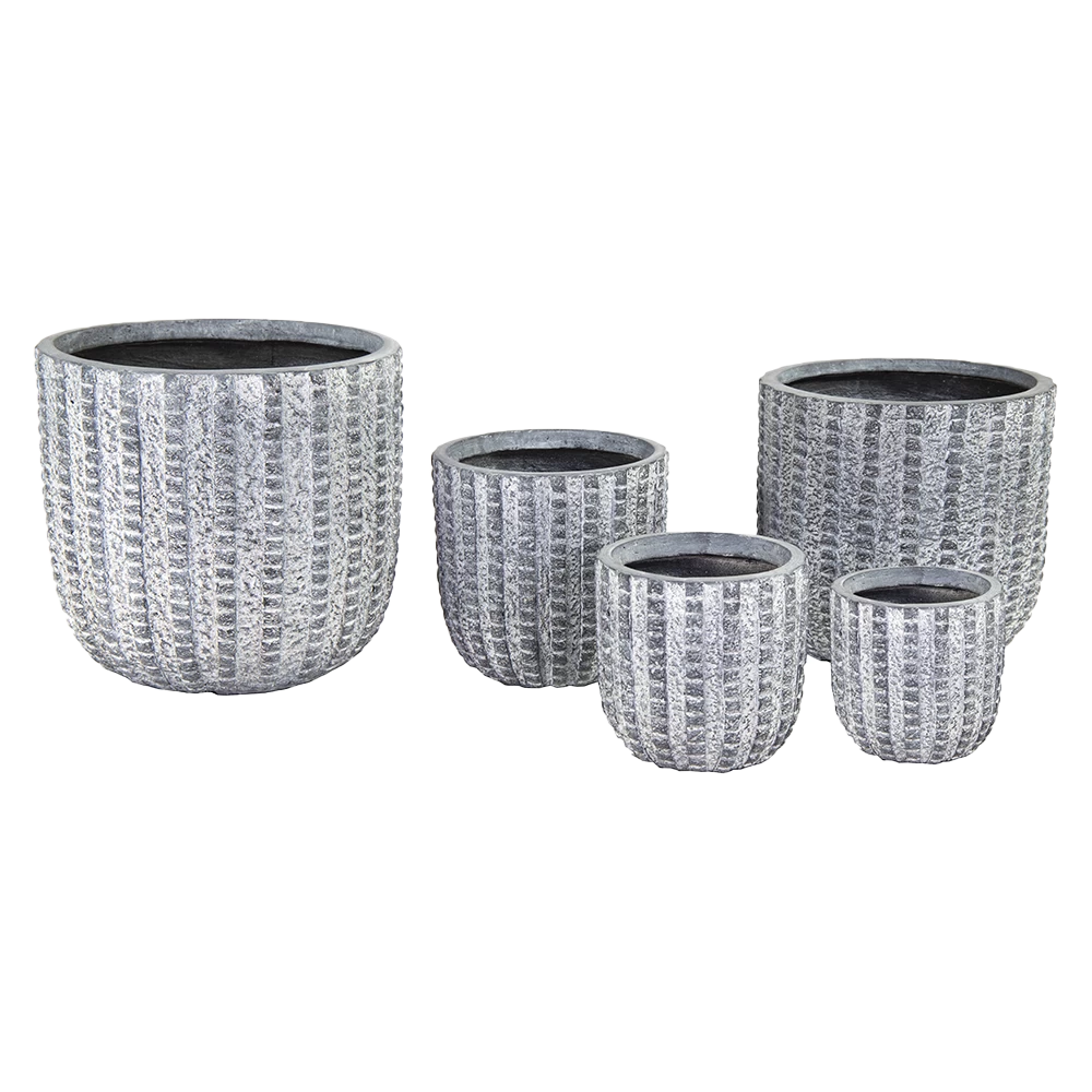 Bloempot Arkansas Egg Washed - D32 X H31cm - Lichtgrijs 4 Bloempot Arkansas Egg Washed - D32 X H31cm - Lichtgrijs - Afbeelding 2