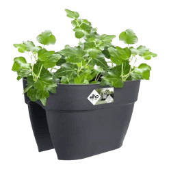 Elho Balkonbak Vibia Campana Bridge 40cm - Antraciet -Buitentuinonderhouds Winkel balkonbak vibia campana bridge 40cm antraciet balkonbak antraciet 3 1