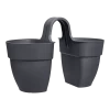 Elho Balkonbak Vibia Campana Twin 21cm - Antraciet -Buitentuinonderhouds Winkel balkonbak vibia campana twin 21cm antraciet balkonbak antraciet 1 1