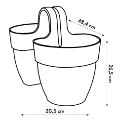 Elho Balkonbak Vibia Campana Twin 21cm - Antraciet 13 Elho Balkonbak Vibia Campana Twin 21cm - Antraciet -Buitentuinonderhouds Winkel balkonbak vibia campana twin 21cm antraciet balkonbak antraciet 6 1