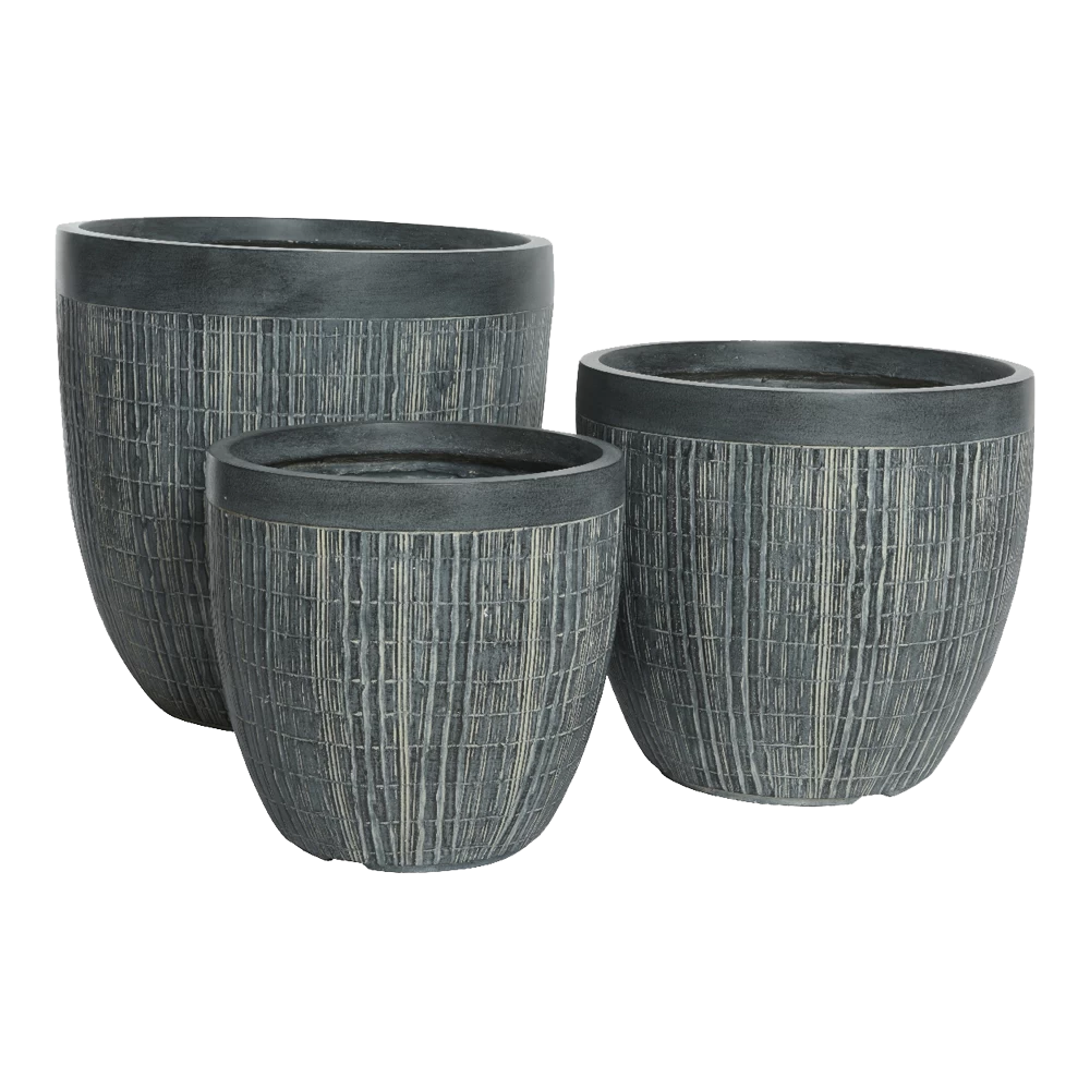 Bloempot Bryan - D37 X H35cm - Grijs 4 Bloempot Bryan - D37 X H35cm - Grijs - Afbeelding 2