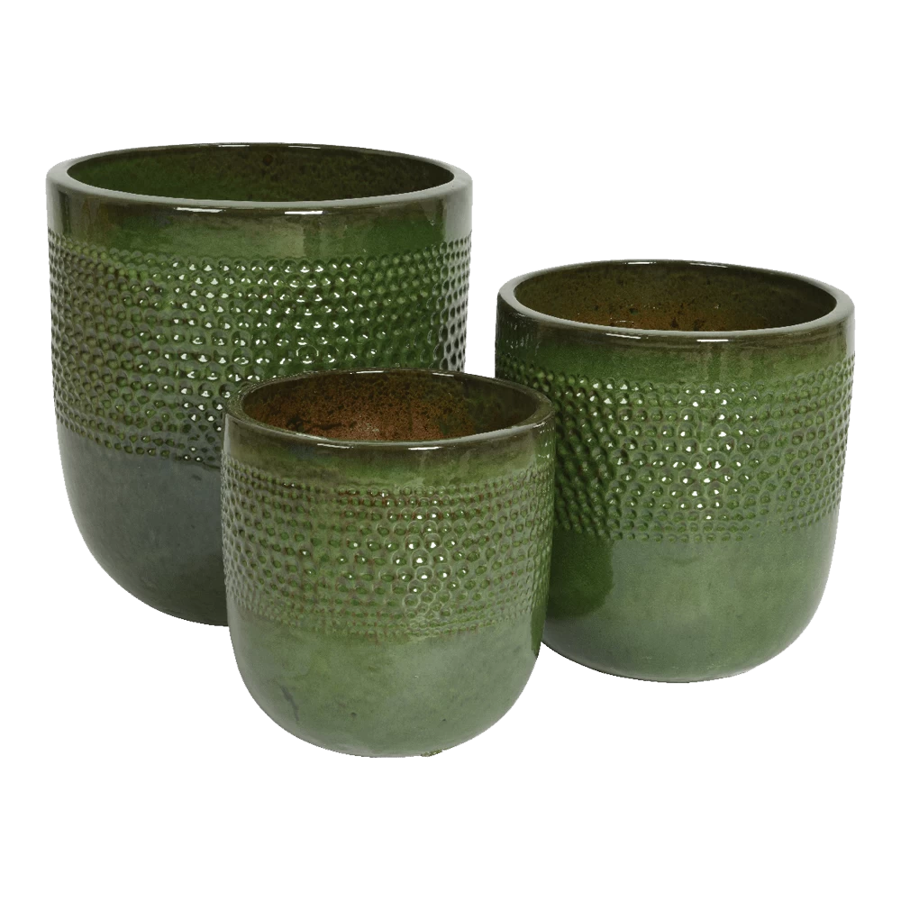 Bloempot Collin - D48 X H50cm - Groen 4 Bloempot Collin - D48 X H50cm - Groen - Afbeelding 2