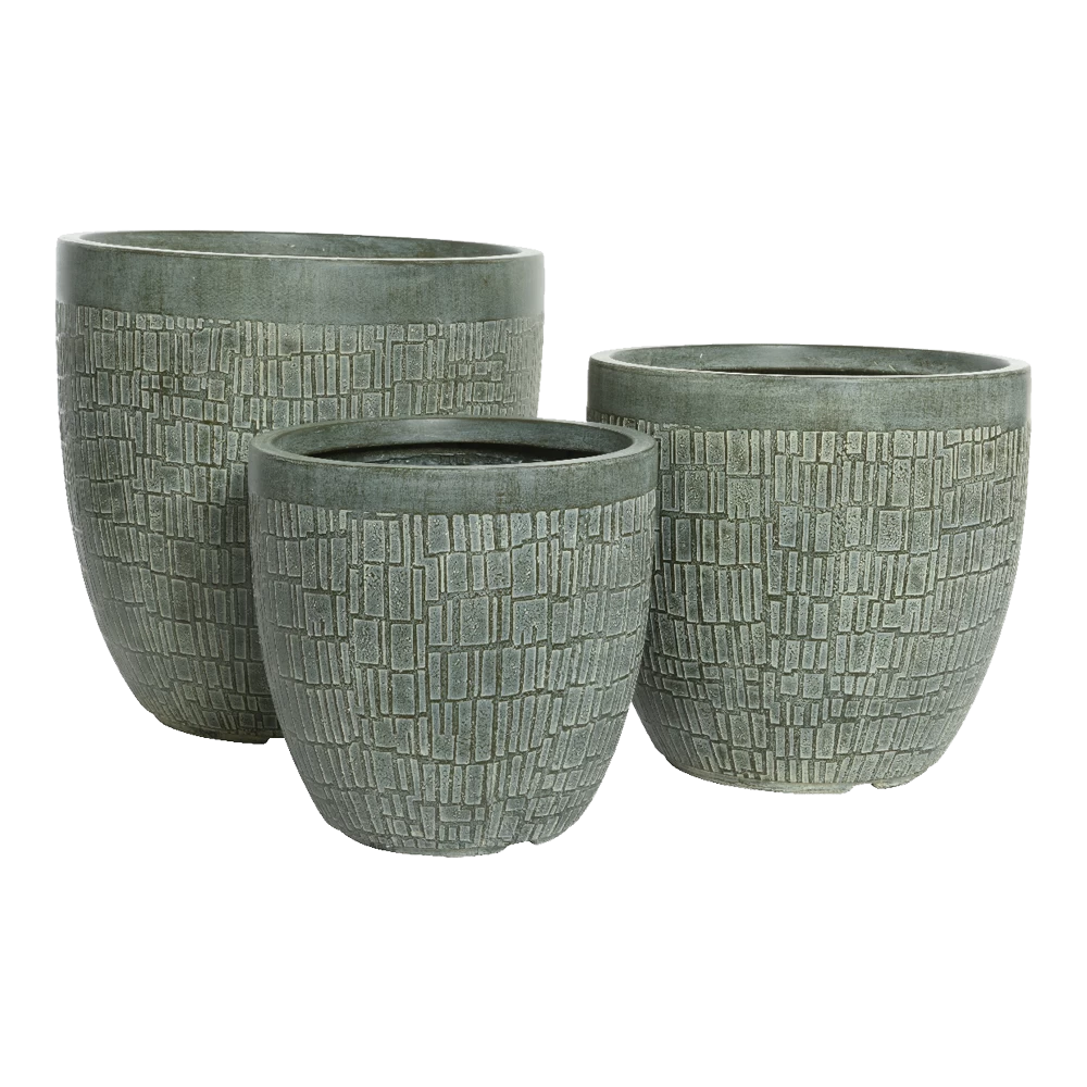 Bloempot Dean - D44 X H43cm - Groen 4 Bloempot Dean - D44 X H43cm - Groen - Afbeelding 2