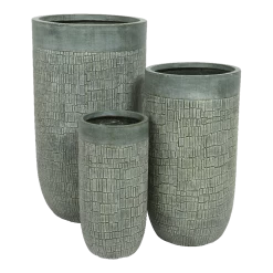 Bloempot Dean Hoog - D24 X H49cm - Groen 5 Bloempot Dean Hoog - D24 X H49cm - Groen -Buitentuinonderhouds Winkel bloempot dean hoog groen bloempot 2