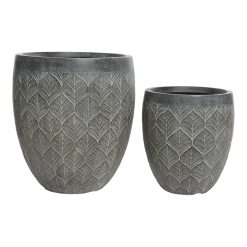 Bloempot Ella - D31 X H33cm - Grijs -Buitentuinonderhouds Winkel bloempot ella grijs bloempot 2