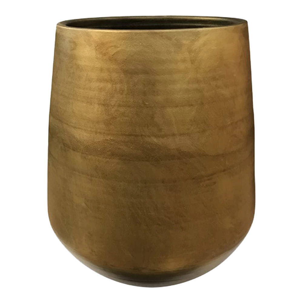 Bloempot Hamelton - D45 X H50cm - Mat Goud 3 Bloempot Hamelton - D45 X H50cm - Mat Goud