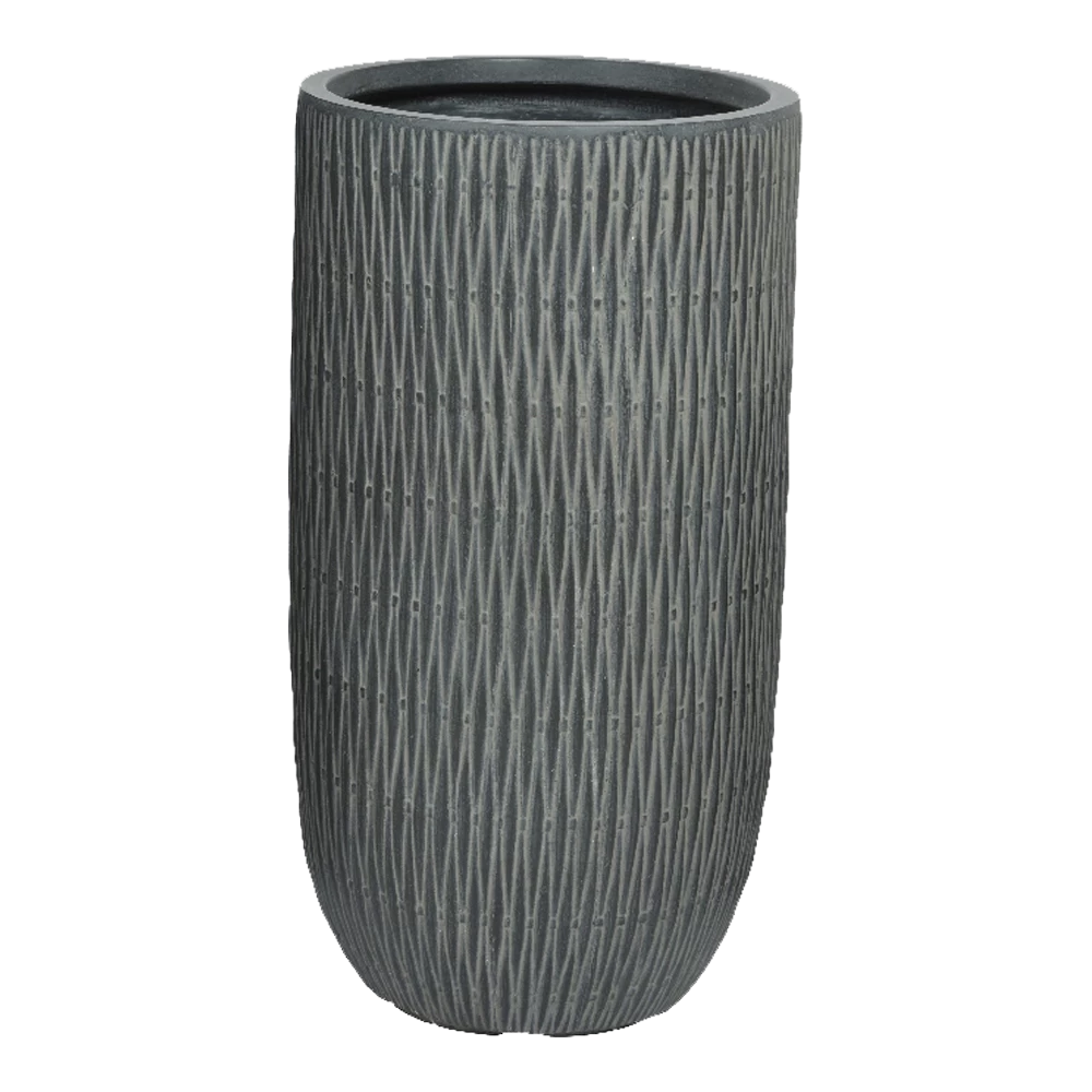 Bloempot James Hoog - D24 X H49cm - Grijs 3 Bloempot James Hoog - D24 X H49cm - Grijs