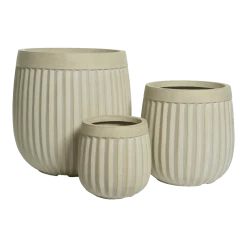 Bloempot Laura - D32 X H32cm - Off White -Buitentuinonderhouds Winkel bloempot laura off white bloempot 2