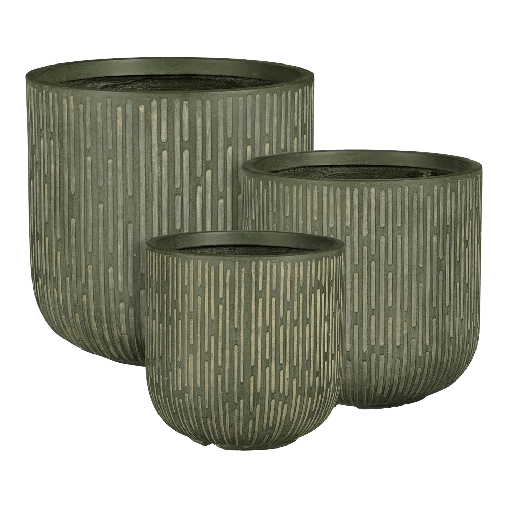 Bloempot Malmo - D37 X H36,5cm - Groen 4 Bloempot Malmo - D37 X H36,5cm - Groen - Afbeelding 2