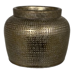 Bloempot Marrakesh - D21 X H17cm - Zilver Goud