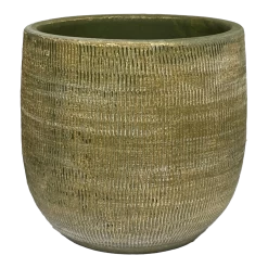 Bloempot Miami - D23 X H21cm - Groen Cement