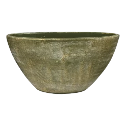 Bloempot Miami Ovaal - L35 X D16 X H19cm - Groen Cement