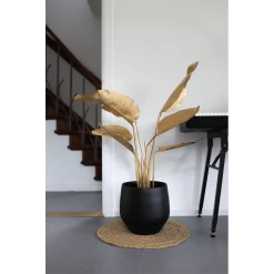 Bloempot Petra - D27 X H24cm - Mat Zwart -Buitentuinonderhouds Winkel bloempot petra mat zwart 3