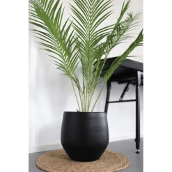 Bloempot Petra - D27 X H24cm - Mat Zwart -Buitentuinonderhouds Winkel bloempot petra mat zwart 4