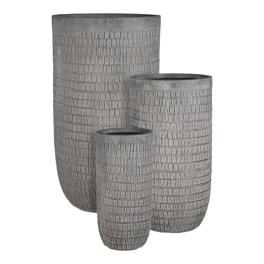 Bloempot Tallinn - D43,5 X H78,5cm - Zwart-grijs 3 Bloempot Tallinn - D43,5 X H78,5cm - Zwart-grijs