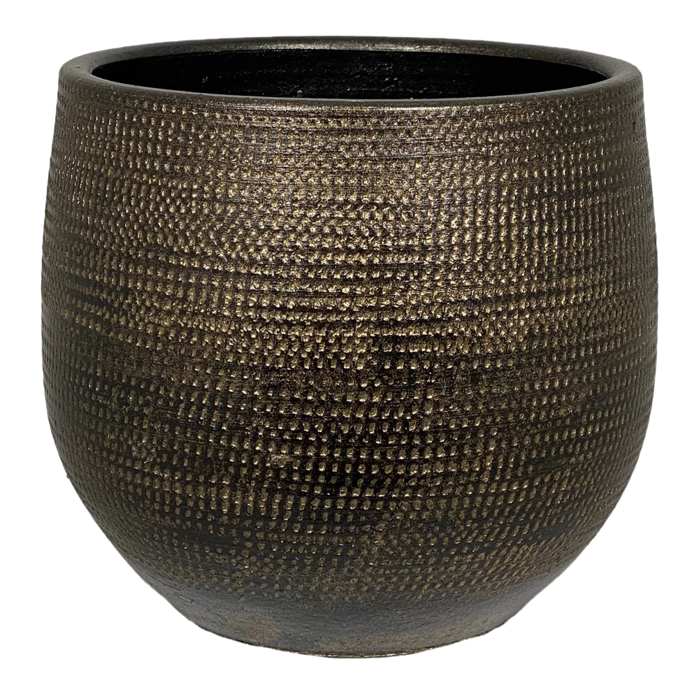Bloempot Tokio - D39 X H36cm - Goud 3 Bloempot Tokio - D39 X H36cm - Goud