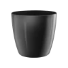 Bloempot Elho Brussels Diamond Rond 30cm - Metallic Zwart -Buitentuinonderhouds Winkel brussels diamond rond 30cm bloempot metallic zwart 1 9