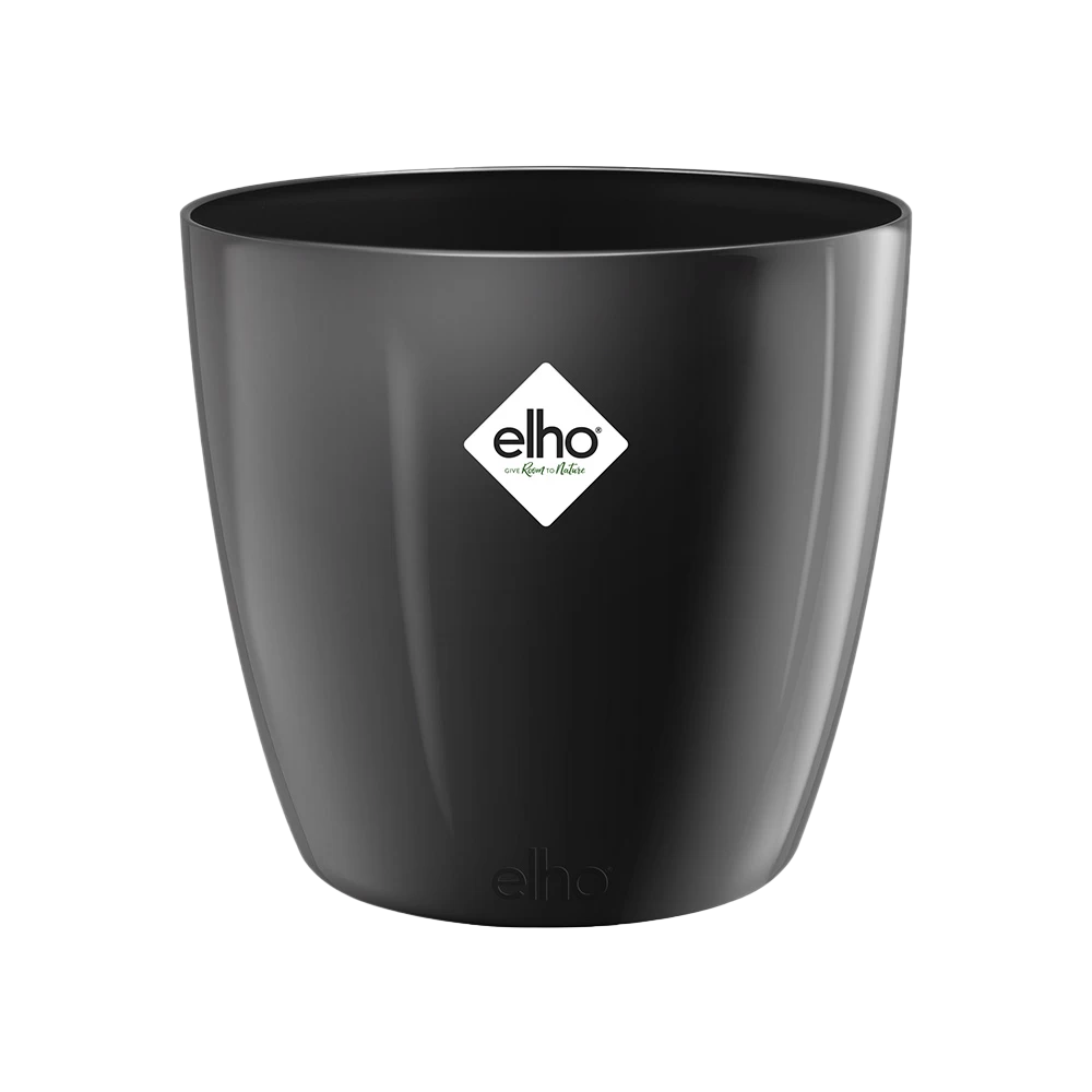 Bloempot Elho Brussels Diamond Rond 30cm - Metallic Zwart 4 Bloempot Elho Brussels Diamond Rond 30cm - Metallic Zwart - Afbeelding 2