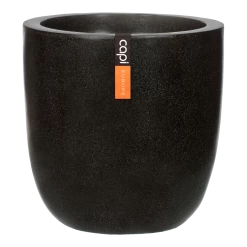 Capi Bloempot Bol Lux Terrazo - D28 X H26cm - Zwart