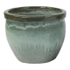 Bloempot Glazed Delta Rim - D21 X H16cm - Groen -Buitentuinonderhouds Winkel glazed delta rim moss green d21h16 bloempot groen 1 4