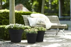 Bloempot Elho Green Basics Top Planter 40cm - Living Black -Buitentuinonderhouds Winkel green basics top planter 40cm bloempot living black 7 13