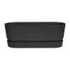 Bloembak Elho Greenville Terrace Long 50cm - Met Wielen - Living Black -Buitentuinonderhouds Winkel greenville trough long 50 plantenbak living black 1 7