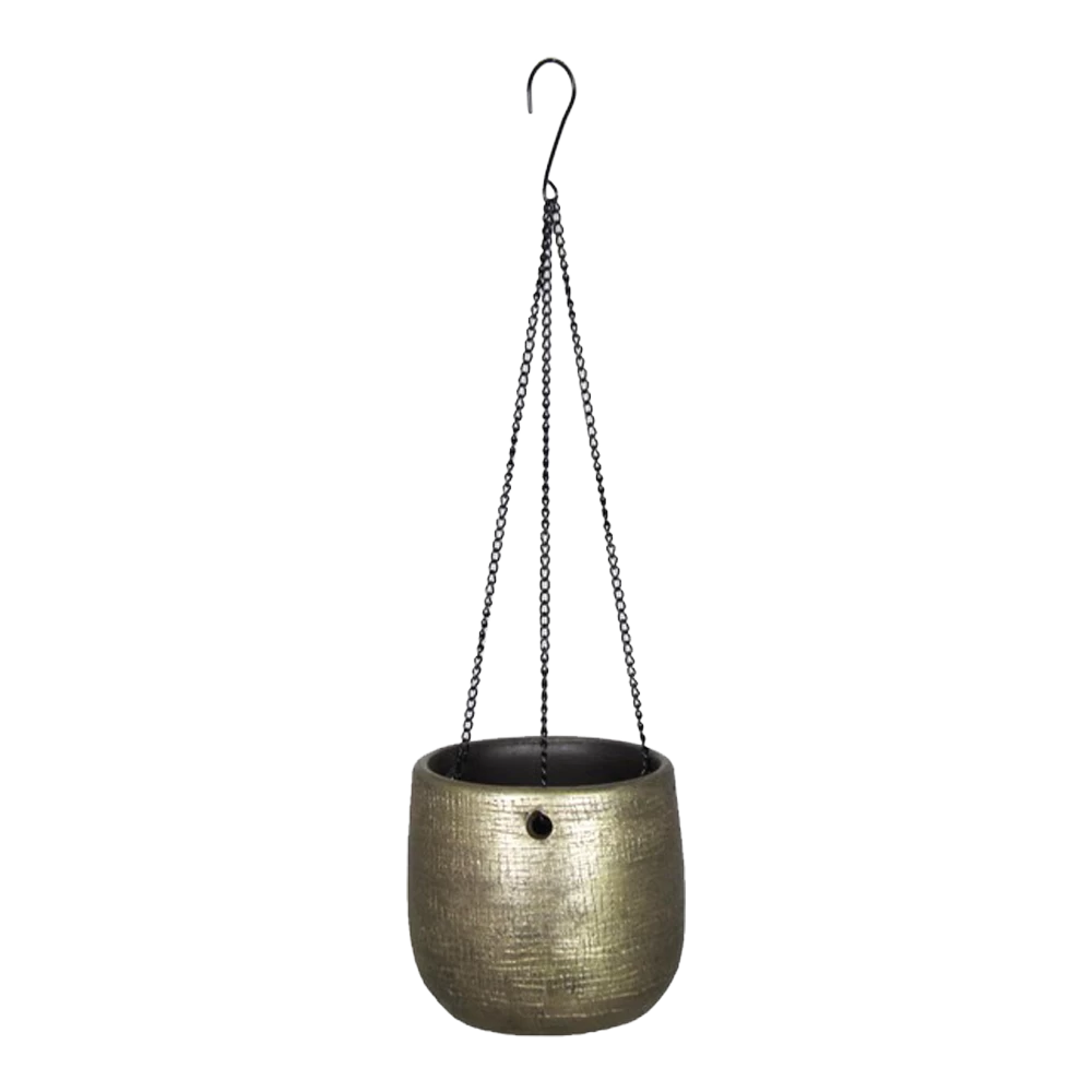 Hangpot Mira - D16 X H14cm - Goud 3 Hangpot Mira - D16 X H14cm - Goud
