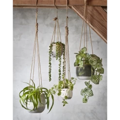 Hangpot Resa - D18,5 X H17cm - Lichtgrijs -Buitentuinonderhouds Winkel hangpot resa d18 5 x h17cm lichtgrijs hangpot 5 1