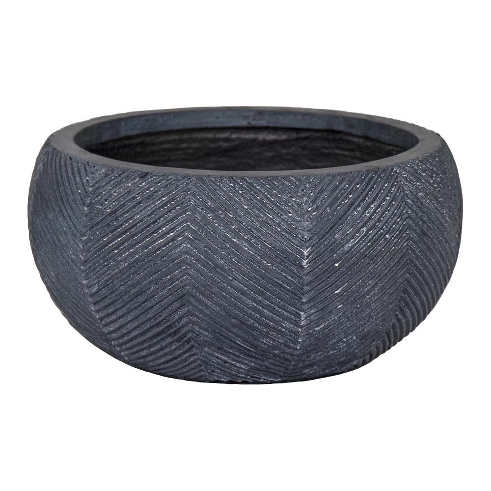 Plantenschaal Iowa Bullet - D42 X H21cm - Donkergrijs 3 Plantenschaal Iowa Bullet - D42 X H21cm - Donkergrijs
