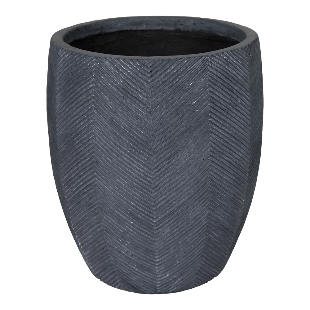 Bloempot Iowa BulletHigh - D57 X H64cm - Donkergrijs 3 Bloempot Iowa BulletHigh - D57 X H64cm - Donkergrijs