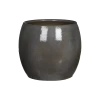 Bloempot Lester - D24 X H22cm - Donkergrijs -Buitentuinonderhouds Winkel lester pot rond dgrijs h22xd24cm bloempot 1 4