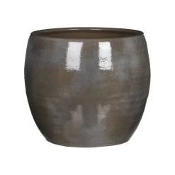 Bloempot Lester - D28 X H26cm - Donkergrijs