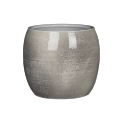 Bloempot Lester - D24 X H22cm - Lichtgrijs