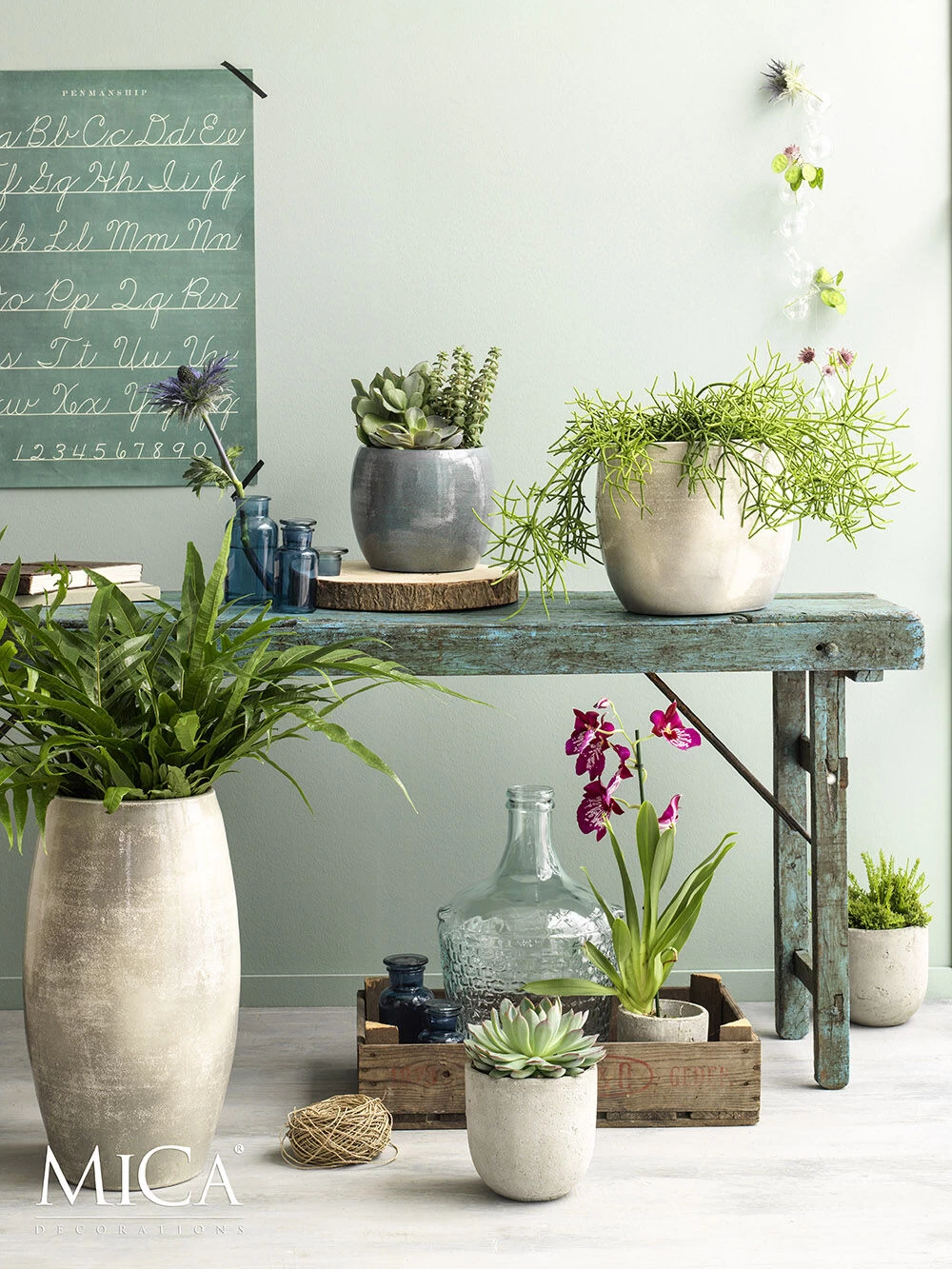 Bloempot Lester - D24 X H22cm - Lichtgrijs 4 Bloempot Lester - D24 X H22cm - Lichtgrijs - Afbeelding 2