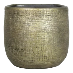 Muur Bloempot Mira - D18 X H16cm - Goud