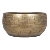 Plantenschaal Steef - D32 X H15cm - Industrieel Goud -Buitentuinonderhouds Winkel plantenschaal steef d32 x h15cm industrieel goud plantenschaal 1 1