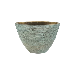 Bloempot Ryan Ovaal - L33 X B16 X H25cm - Shiny Blue