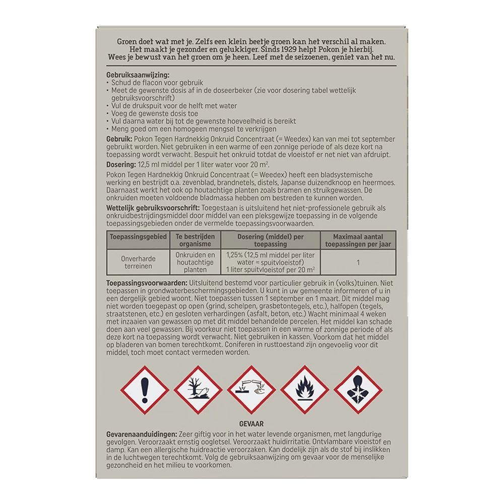 Pokon Tegen Hardnekkig Onkruid Concentraat Weedex 100ml - Onkruid En Aanslag 4 Pokon Tegen Hardnekkig Onkruid Concentraat Weedex 100ml - Onkruid En Aanslag - Afbeelding 2