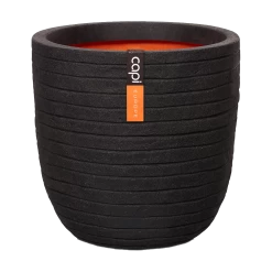 Capi Bloempot Bol Nature Row NL - D35 X H34cm - Zwart