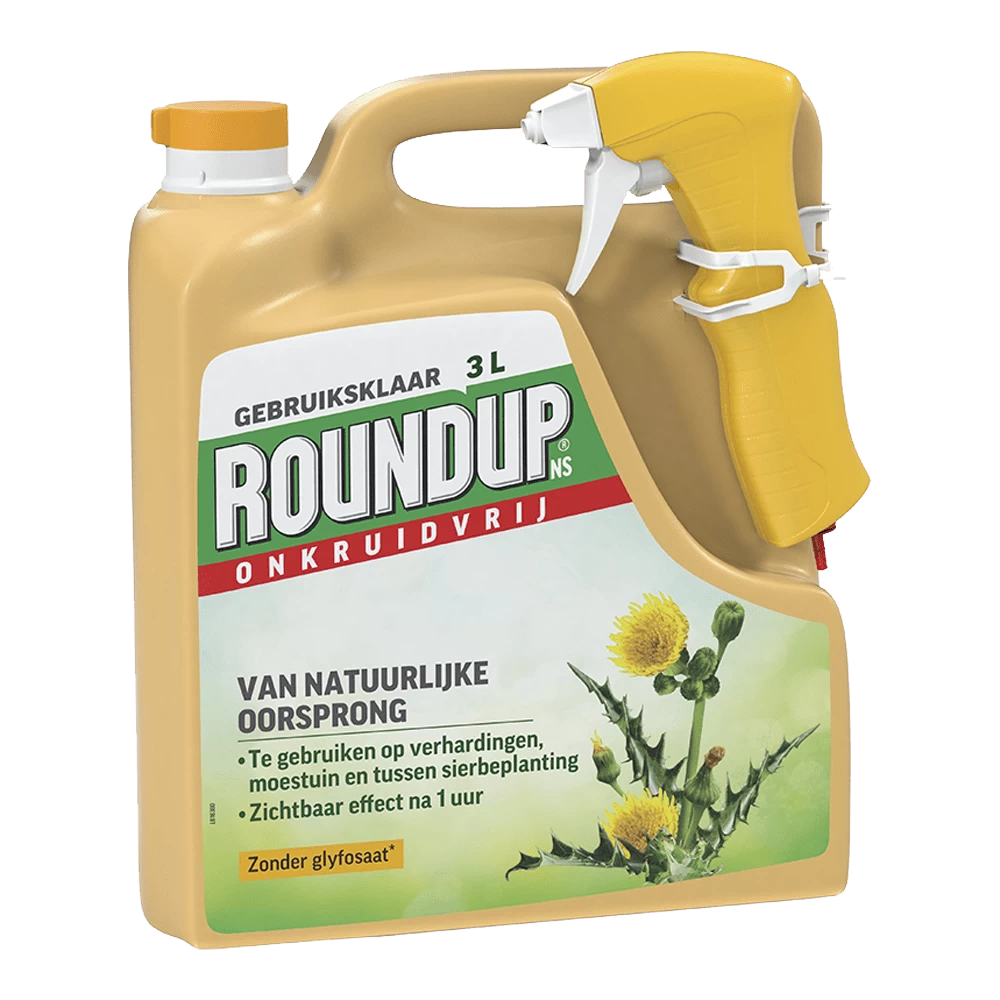 ROUNDUPu00ae NS Natuurlijk Onkruidvrij Onkruidspuit 3L - Onkruid En Aanslag