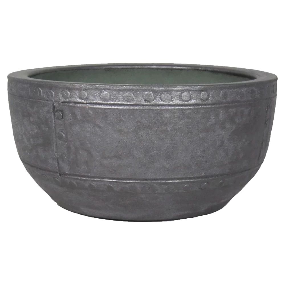 Plantenschaal Fien - D24 X H12cm - Antraciet 3 Plantenschaal Fien - D24 X H12cm - Antraciet