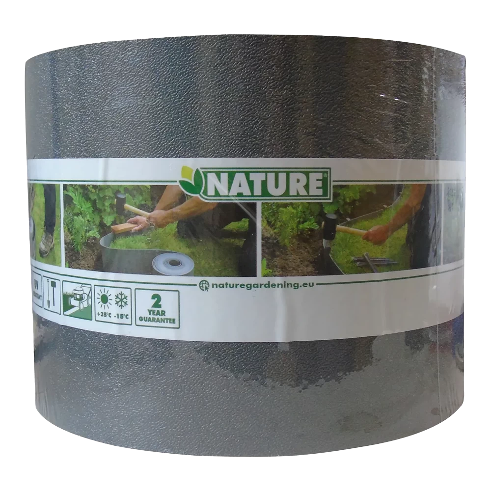 Tuinborderrand PE Grijs 3mm - 10x0,15m - Nature 6 Tuinborderrand PE Grijs 3mm - 10x0,15m - Nature - Afbeelding 4
