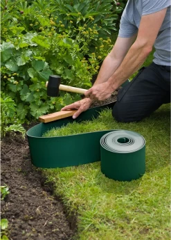 Tuinborderrand PE Groen 3mm - 10x0,15m - Nature -Buitentuinonderhouds Winkel tuinborderrand pe groen 3mm 10x0 15m nature 4