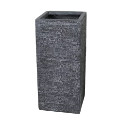 Plantenbak Utah Cubihi - L27 X B27 X H60cm - Donkergrijs